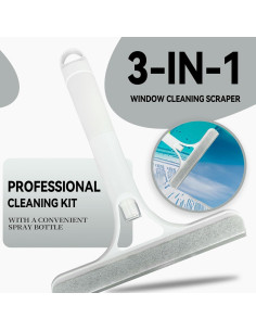 Raspador de Ventanas 3 en 1 Genérico con Spray Multiusos 2