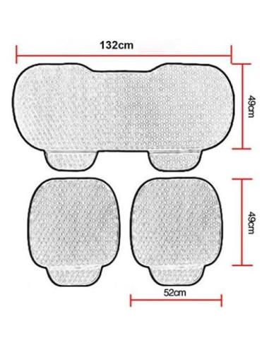 Funda de Silla Trasera Sedeta de Terciopelo Ecológico - Negro