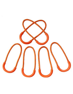 Cuerda de Tirador de Cremallera Hanks Surplus 6 Piezas Naranja