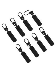 Kit 8 Tiradores de Cremallera Desmontables Negros DIVINA VITAE
