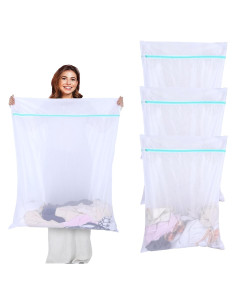 Juego de 4 Bolsas de Lavandería de Malla SynHHergyx 60x80cm