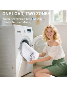 Bolsa de Lavandería para Zapatos Teletrogy 24x35 cm con 2 Zonas 2