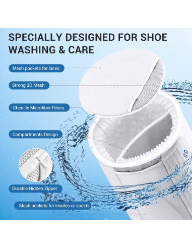 Bolsa de Lavandería para Zapatos Teletrogy 24x35 cm con 2 Zonas