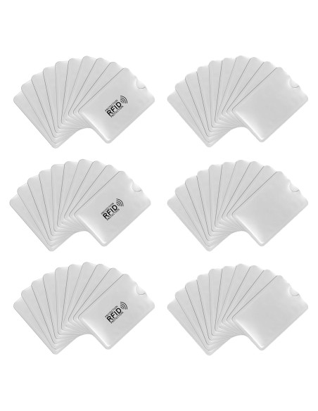 60 Fundas Bloqueadoras RFID Qusmeiyici para Tarjetas de Crédito