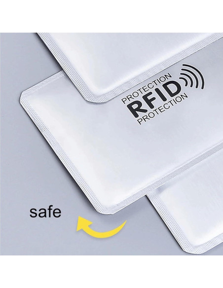 60 Fundas Bloqueadoras RFID Qusmeiyici para Tarjetas de Crédito