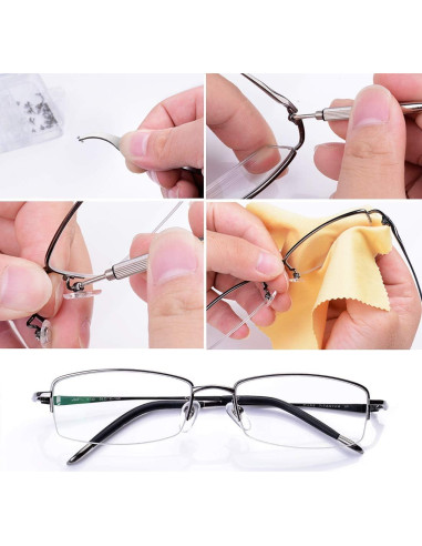 Kit de reparación de gafas INHDBOX con 50 almohadillas de silicona