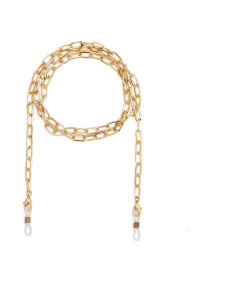 Cadena para Gafas y Mascarilla Dorada - Clip de Papel