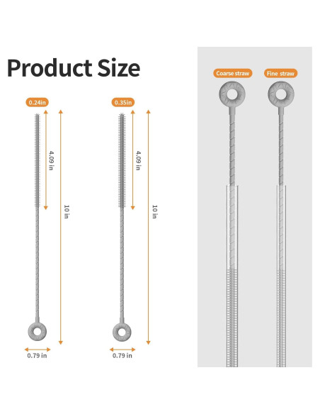 Juego de 2 Cepillos Limpiadores de Pajitas se7en Gris