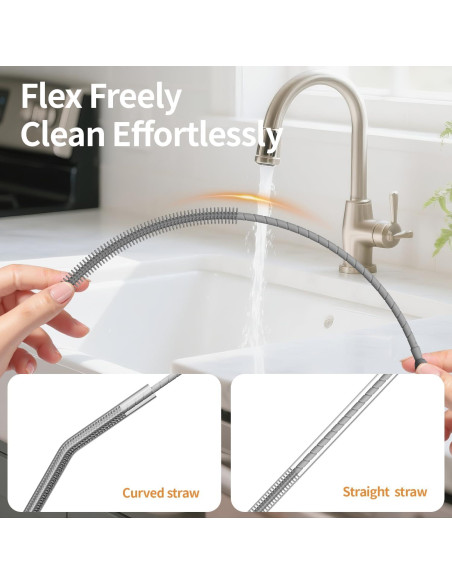 Juego de 2 Cepillos Limpiadores de Pajitas se7en Gris