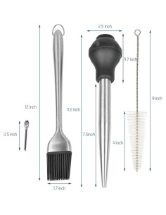 Jeringa para Pavo Home Servz 28.4 cm Acero Inoxidable 18/8 2