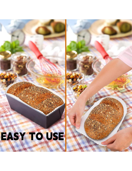 Forros Desechables para Hornear Pan LEGUMMY 50 Piezas 22.86x11.43 cm