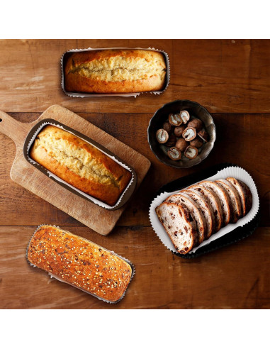 Forros Desechables para Hornear Pan LEGUMMY 50 Piezas 22.86x11.43 cm