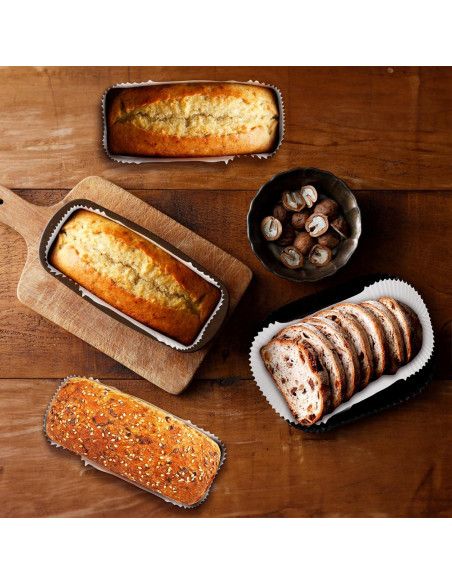 Forros Desechables para Hornear Pan LEGUMMY 50 Piezas 22.86x11.43 cm