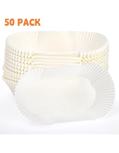 Forros Desechables para Hornear Pan LEGUMMY 50 Piezas 22.86x11.43 cm