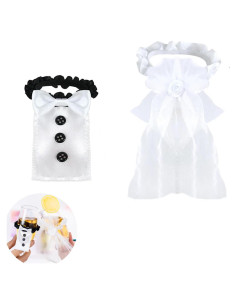 Decoración de Copas de Champán para Bodas ArrErr - 2 Piezas