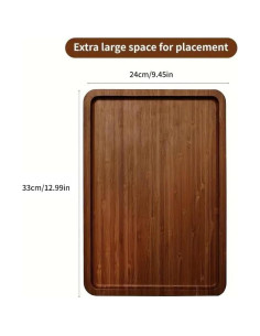 Bandeja de Brazo de Sofá Kuabner de Bambú 33x24 cm Marrón 2