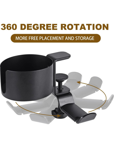 Soporte para Taza y Auriculares AirTaxiing - Negro 2 en 1