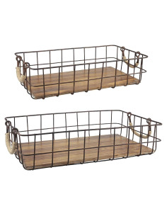 Conjunto de Cestas Rectangulares Apilables Stonebriar 2 Piezas