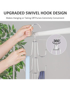 Organizador de Bolsos ZEDODIER 2 Pack Giratorio Plata 16 Mochilas 2