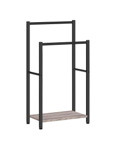 Soporte de Toallas Independiente HOOBRO 42x24x80 cm Metal Gris Negro
