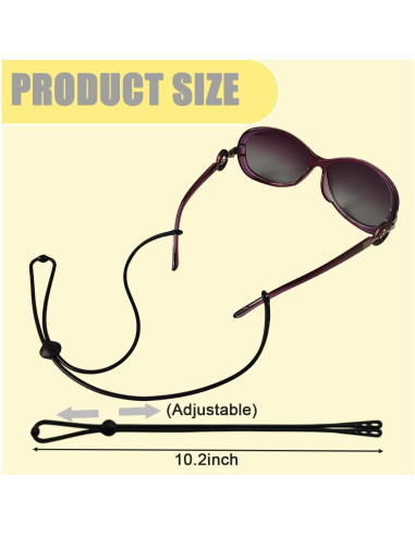 Correa Ajustable para Gafas 8Pcs Silicona Unisex - Marrón y Negro