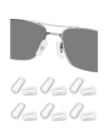 6 Pares de Almohadillas Nasales de Silicona HILEEN Transparentes