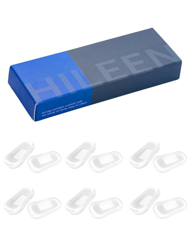 6 Pares de Almohadillas Nasales de Silicona HILEEN Transparentes