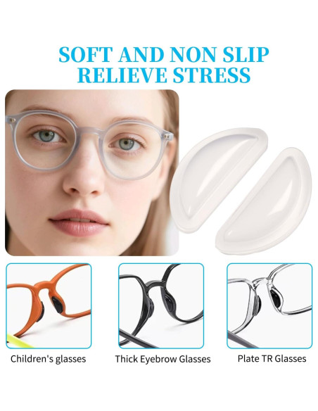 15 Pares Almohadillas Silicona Suave para Gafas MGMOOA