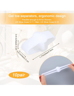 20 Correctores de Dedos en Gel Hpmjz para Juanetes y Dedos en Martillo 2