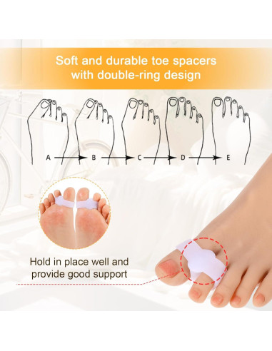 20 Correctores de Dedos en Gel Hpmjz para Juanetes y Dedos en Martillo