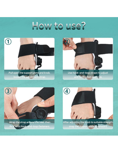 Corrector de Juanetes Veook Ajustable Negro para Alivio de Hallux Valgus