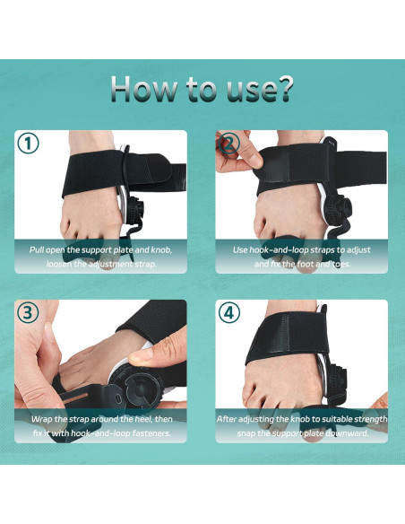 Corrector de Juanetes Veook Ajustable Negro para Alivio de Hallux Valgus