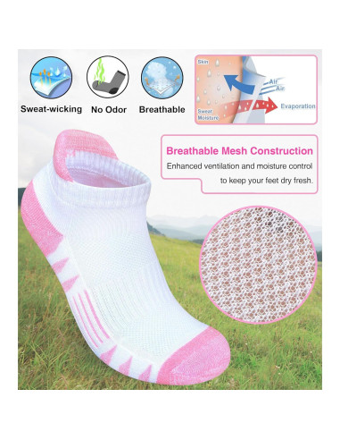 Calcetines Deportivos Heyoboy para Mujeres 5 Pares Anti-ampollas
