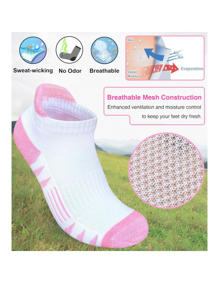 Calcetines Deportivos Heyoboy para Mujeres 5 Pares Anti-ampollas