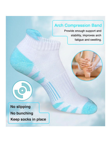 Calcetines Deportivos Heyoboy para Mujeres 5 Pares Anti-ampollas