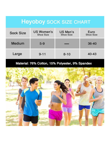 Calcetines Deportivos Heyoboy para Mujeres 5 Pares Anti-ampollas