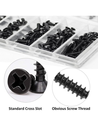 Kit de Tornillos Pequeños BAZQU 660 Pcs con Destornillador