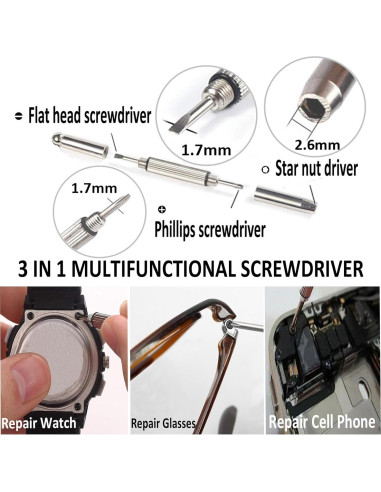 Kit de Tornillos Pequeños BAZQU 660 Pcs con Destornillador