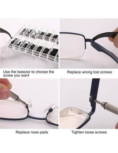 Kit de Tornillos Pequeños BAZQU 660 Pcs con Destornillador