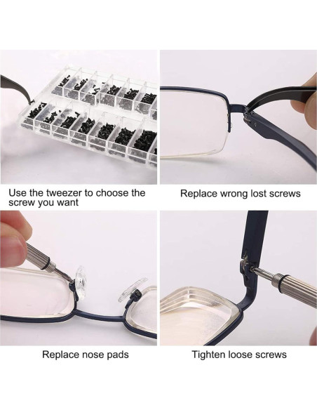 Kit de Tornillos Pequeños BAZQU 660 Pcs con Destornillador