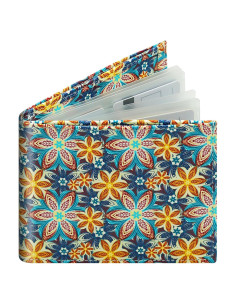 Billetera de Cuero Premium FORYEE Doble Pliegue 13.2x10.2cm