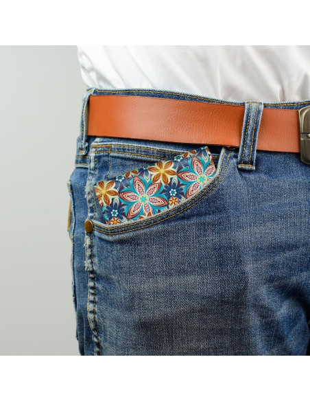 Billetera de Cuero Premium FORYEE Doble Pliegue 13.2x10.2cm