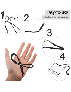 Correa Ajustable para Gafas 3 Pcs Unisex Antideslizante 2