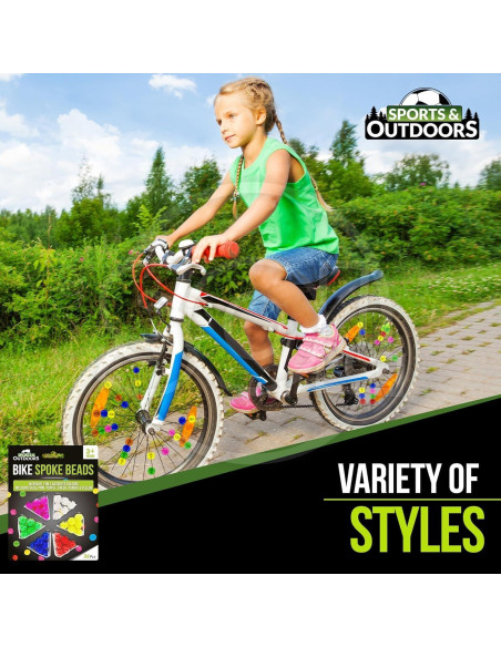 36 Perlas de Plástico para Radios de Bicicleta Kongchan Multicolor