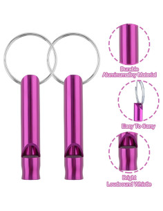 12 Silbatos de Seguridad de Aluminio Mabor para Emergencias 2