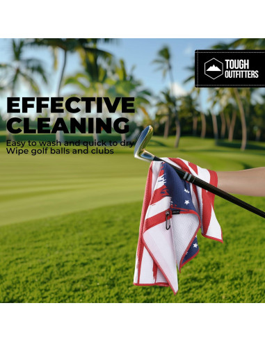 Toalla de Golf Tough Outdoors Microfibra 38x63.5cm con Clip