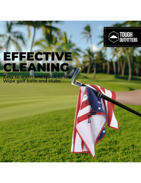 Toalla de Golf Tough Outdoors Microfibra 38x63.5cm con Clip