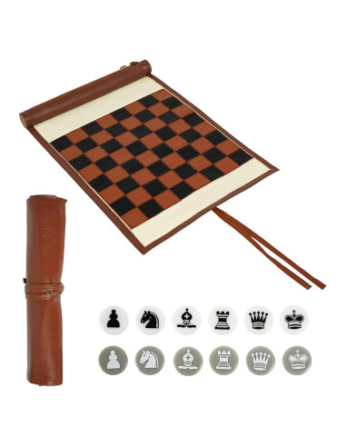 Juego de Ajedrez y Damas YOBRO 2 en 1 Plegable Viaje