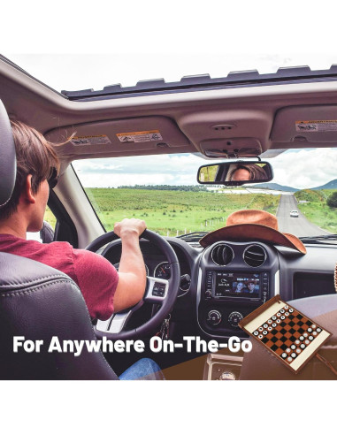 Juego de Ajedrez y Damas YOBRO 2 en 1 Plegable Viaje