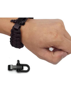 10 Hebillas de Acero Inoxidable Samlee U Ajustables Negras 2